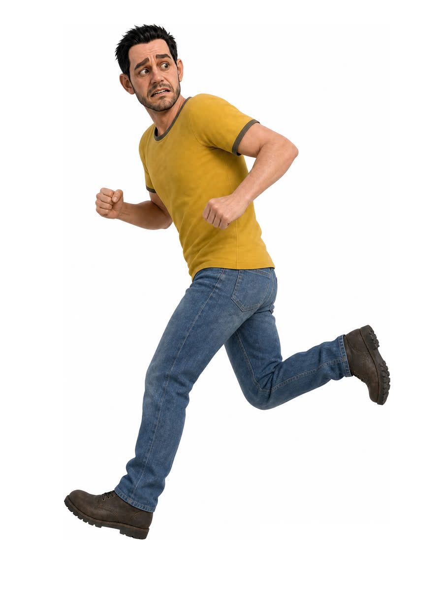 Alfonzo running sticker